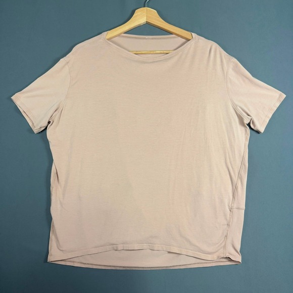 Lululemon Tops - Lululemon Love Crew T Shirt Womens Size 14 Light Pink Relaxed Fit Short Sleeve